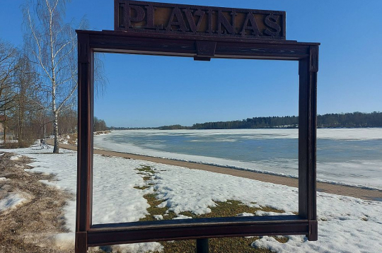 Skats uz Daugavu Pļaviņās šā gada marta sākumā.