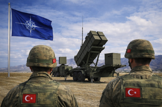 Pretgaisa aizsardzības sistēma "Patriot".