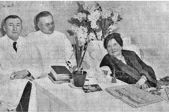 Aspazija slimnīcā 1936. gada janvārī.