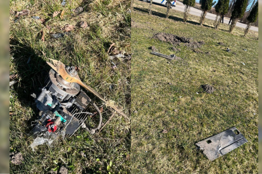 Silmalas pagastā atrastās drona atlūzas.