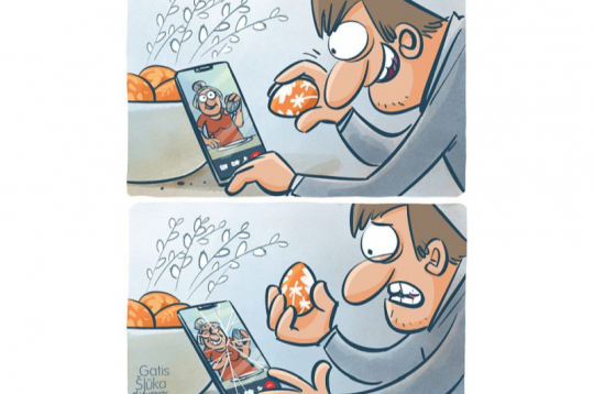 Zīmē Gatis Šļūka. Attālinātā olu kauja