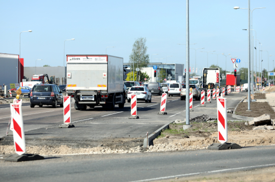 Ceļa remontdarbi.