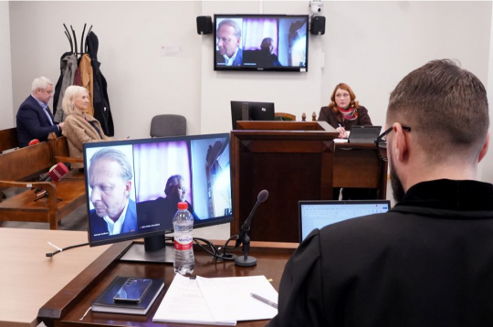 Aleksejs Rosļikovs tiesas sēdei ceturtdien bija pieslēdzies attālināti no Baltkrievijas.