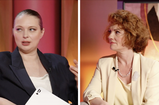 Mihaila Čehova Rīgas Krievu teātra vadītāja Dana Bjorka un juriste Ieva Brante. Mihaila Čehova Rīgas Krievu teātra vadītāja Dana Bjorka un juriste Ieva Brante.