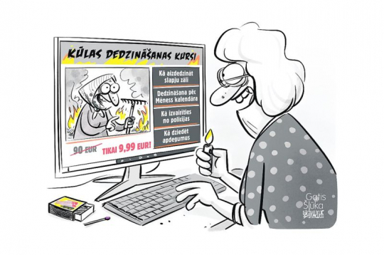 Zīmē Gatis Šļūka. Kūlas dedzināšanas kursi