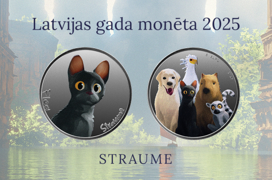 Par "Latvijas gada monētu 2025" atzīta monēta "Straume".