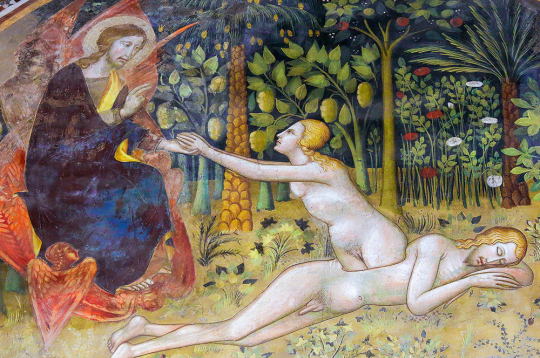 Renesanses mākslinieka Bartolo di Fredi freska “Ievas radīšana”. 1365. gads.