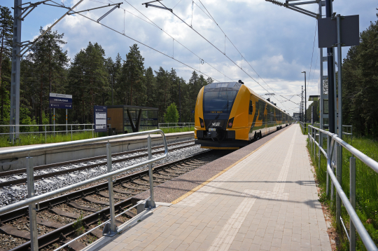 Mobilitātes punkts pie dzelzceļa stacijas "Vecdaugava" Rīgā.