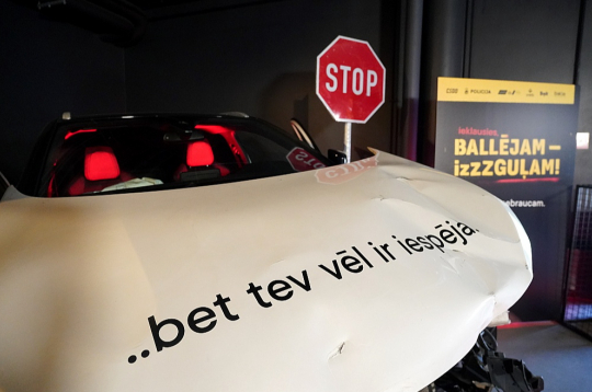Satiksmes drošības kampaņas pret braukšanu reibumā "Ballējam – izzzguļam!" atklāšanas pasākums. Satiksmes drošības kampaņas pret braukšanu reibumā "Ballējam – izzzguļam!" atklāšanas pasākums.