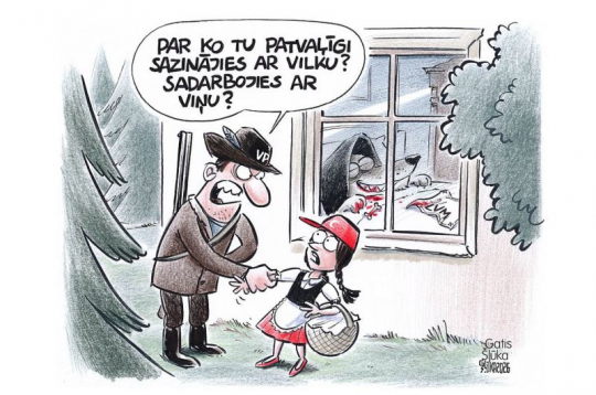 Zīmē Gatis Šļūka. Sadarbojies ar vilku?