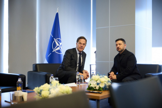 NATO samits. Volodimirs Zelenskis un Marks Rite.