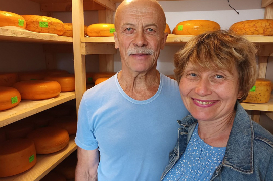 Visvairāk grupu apmeklējumi atteikti maijā. Tad arī dronu lidošana pierobežā bijusi visintensīvākā, stāsta Rihards un Ludmila Peculeviči. "Taču latgalieši cits citam palīdz. Vietā ir pieteikušās grupas no Rēzeknes, Kaunatas, nupat bija apmeklētāji no Ludzas – mēs izdzīvosim un vēl arī paplašināsimies," pārliecināta ir Ludmila, kura pirms pieciem gadiem sākusi nopietni nodarboties ar mājražošanu, izveidojot "Šterenbergas siera" zīmolu, un tagad ir viena no retajām cietā siera mājražotājām Latvijā.