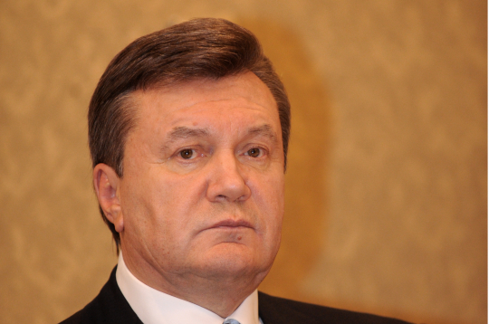 Ukrainas prezidents Viktors Janukovičs piedalās Latvijas - Ukrainas biznesa forumā 2010. gadā.