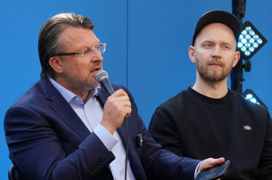Ainars Šlesers un Andris Šuvajevs.