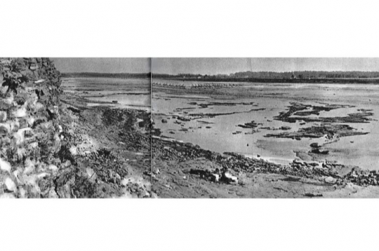 Daugava Ķeguma HES vietā.