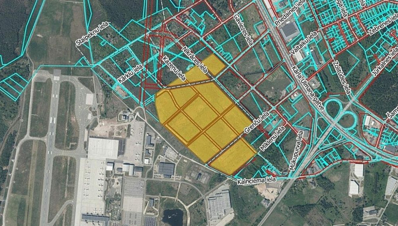 Iecerētais loģistikas parks uz lidostai "Rīga" tuvumā esošās zemes, ko par 5,7 miljoniem eiro no Rīgas Domes iegādājies ar nekustamo īpašumu attīstītāju "Sirin Development" saistītais uzņēmums SIA "Cella Investment 3".