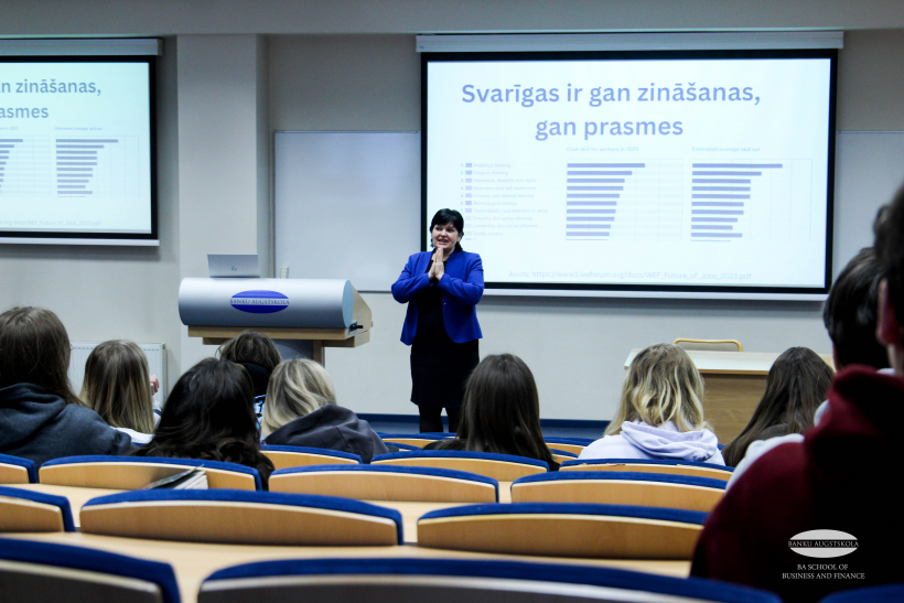 Banku augstskolas rektore Līga Peiseniece.