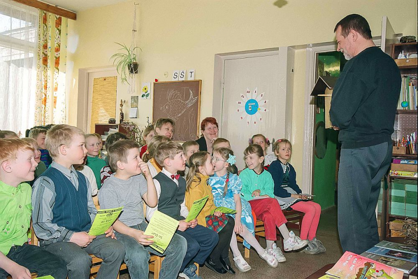 Pilnīgi nepārspējams Jānis Baltvilks bija savos bērnu dzejoļos un ciešajā kontaktā ar mazo auditoriju.