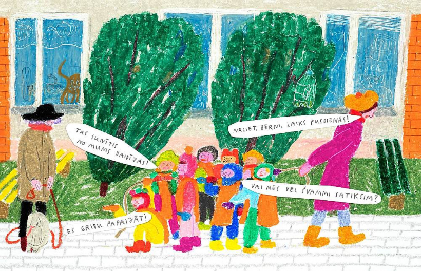 Rebekas Lukošus ilustrācijas Mairas Dobeles grāmatai "Es tevi gaidīju".