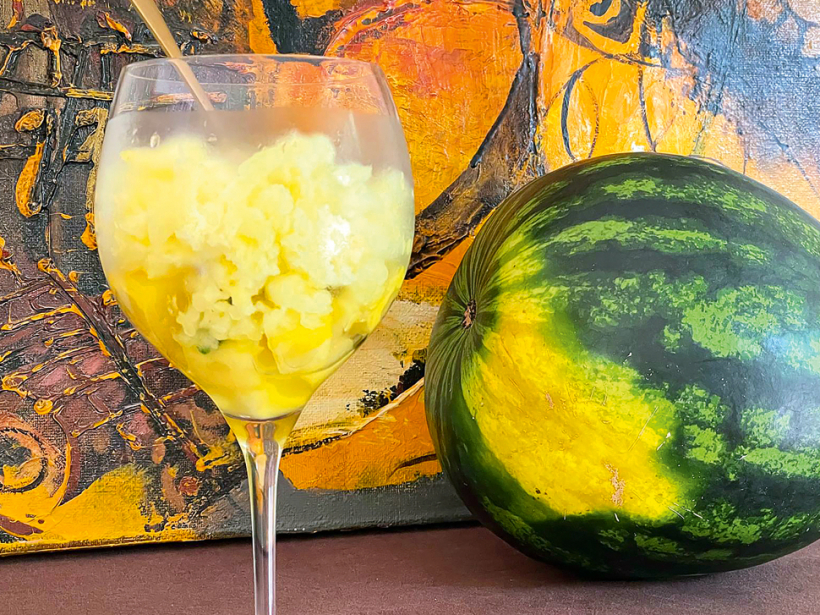 Arbūzu saldējums - granita.