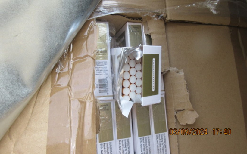 Nelegālu cigarešu krava.