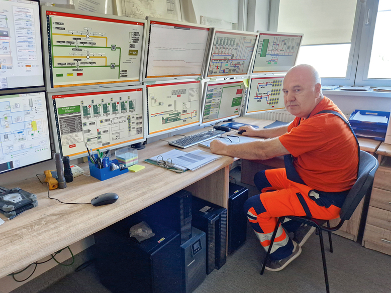 Energobloka darbības kontrolpunkts, kam var sekot gan datora monitorā, gan viedtālrunī.