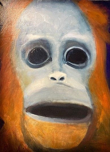 "Izspūrušais", 80 x 60 cm, audekls, eļļa, 2024.