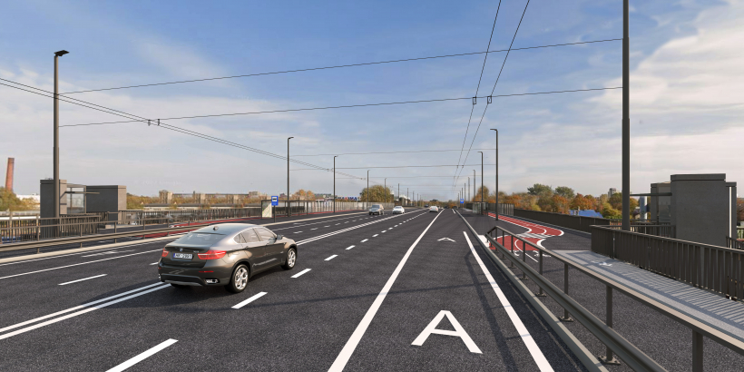 Jorģa Zemitāna tiltu plānots pārbūvēt līdz 2026. gada rudenim. Vizualizācija. 