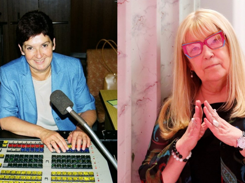 No kreisās: Svetlana Rudzīte un Tija Auziņa.