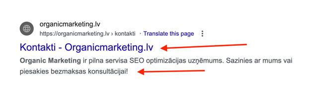 Meta Datu piemērs.