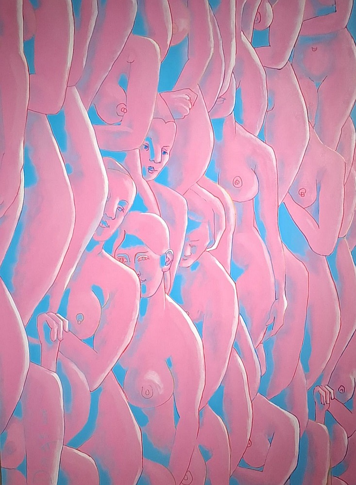 Dags Vidulejs. "Eksistenciālā cerība". 2024/2025, audekls, akrils, eļļa, 200x150 cm.