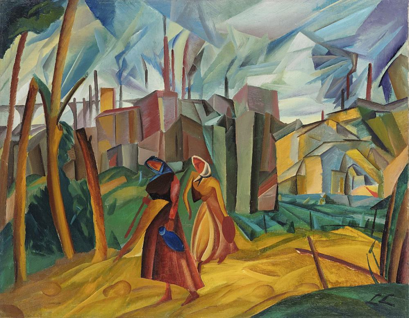 Ludolfs Liberts, glezna "Sievietes ceļā", 1923.