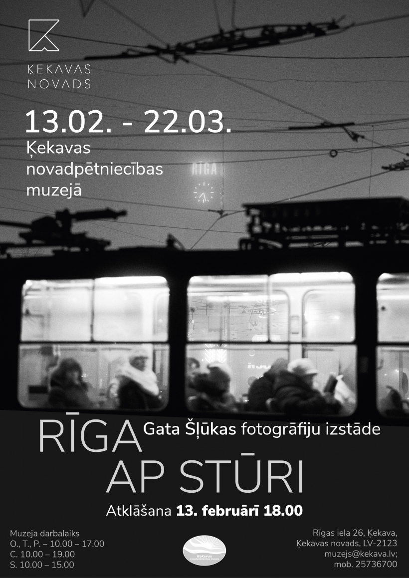 Karikatūrista Gata Šļūkas fotogrāfiju izstāde "Rīga ap stūri".