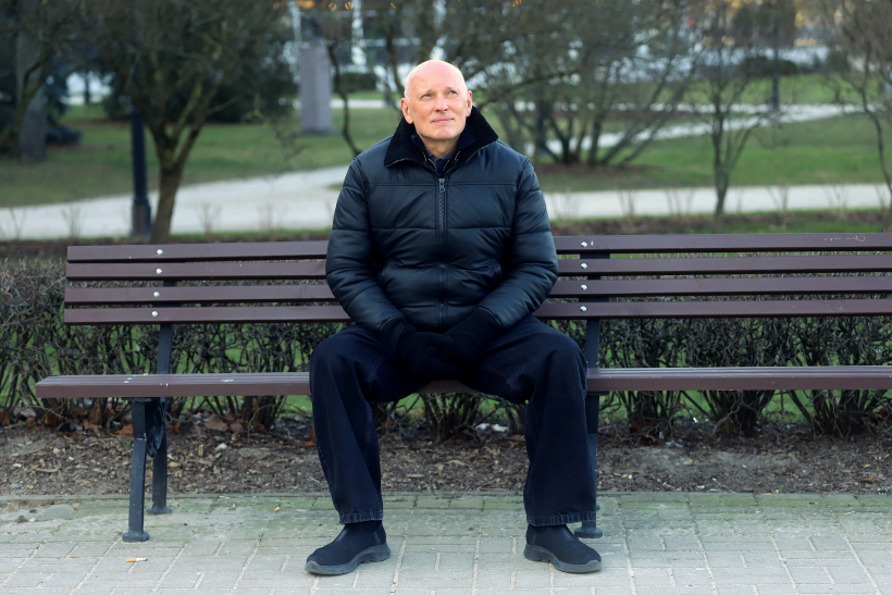 Alvis Hermanis (1965), Jaunā Rīgas teātra mākslinieciskais vadītājs, teātra un operas režisors, scenogrāfs, aktieris. Rīga. 12/02/2005.