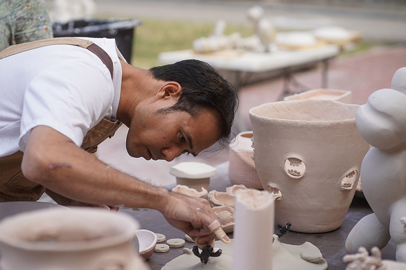Starptautiskā keramikas mākslas simpozija "Ceramic Laboratory" norise.