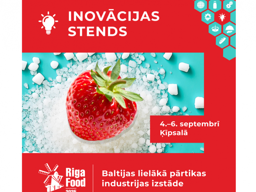 Inovāciju stenda plakāts.
