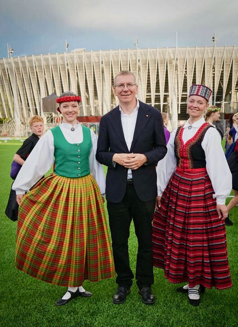 Terēzes meita Zane Kristiāna Jozefa, Edgars Rinkēvičs un pati Terēze.