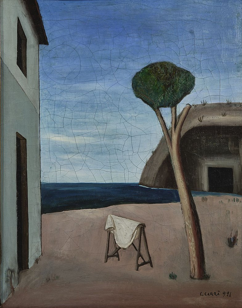Karlo Karrā. "Priede pie jūras". 1921. Audekls, eļļa. Piti pils Modernās mākslas galerijas kolekcija, Florence, Itālija.