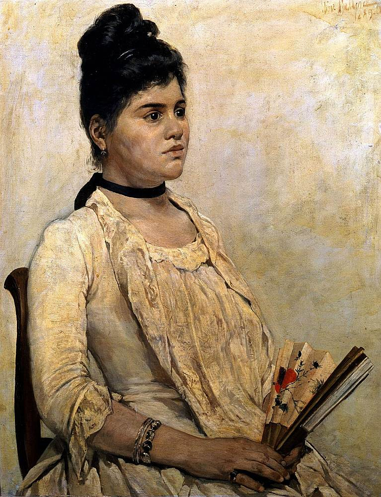 Džovanni Fatori. "Pameitas portrets". 1889. Audekls, eļļa. Piti pils Modernās mākslas galerijas kolekcija, Florence, Itālija.
