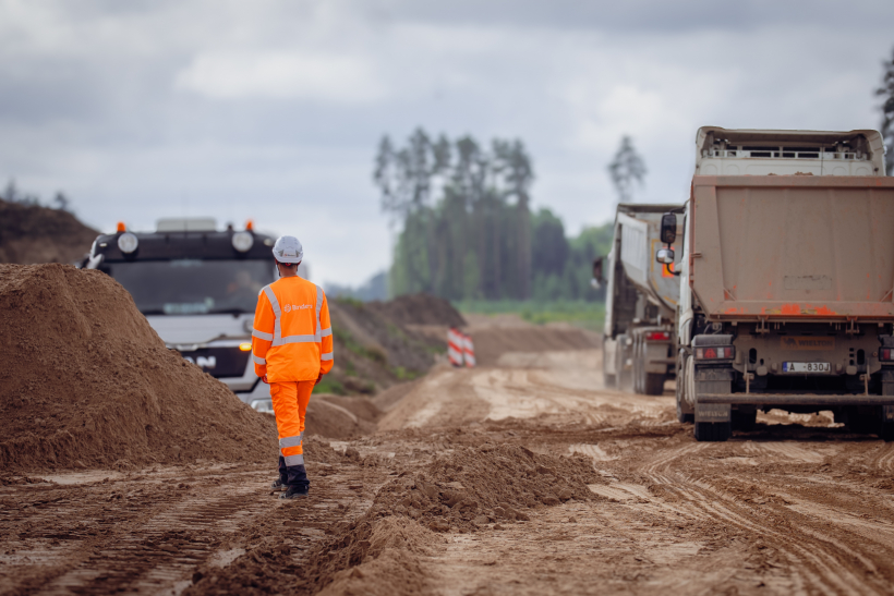 "Rail Baltica" pamattrases būvniecība.