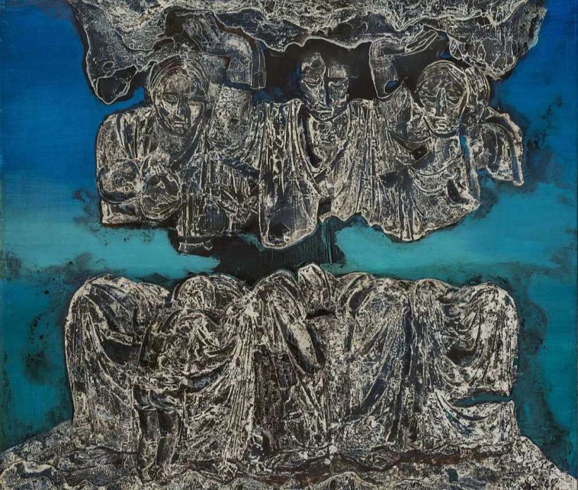 “Kara kariatīdes”. Audekls, akrils. 1976. gads. LNMM kolekcija.