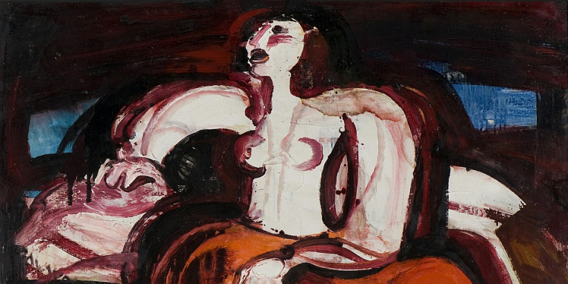 “Tautasdziesma”. Fragments. 1969. gads. Audekls, eļļa. LNMM kolekcija.