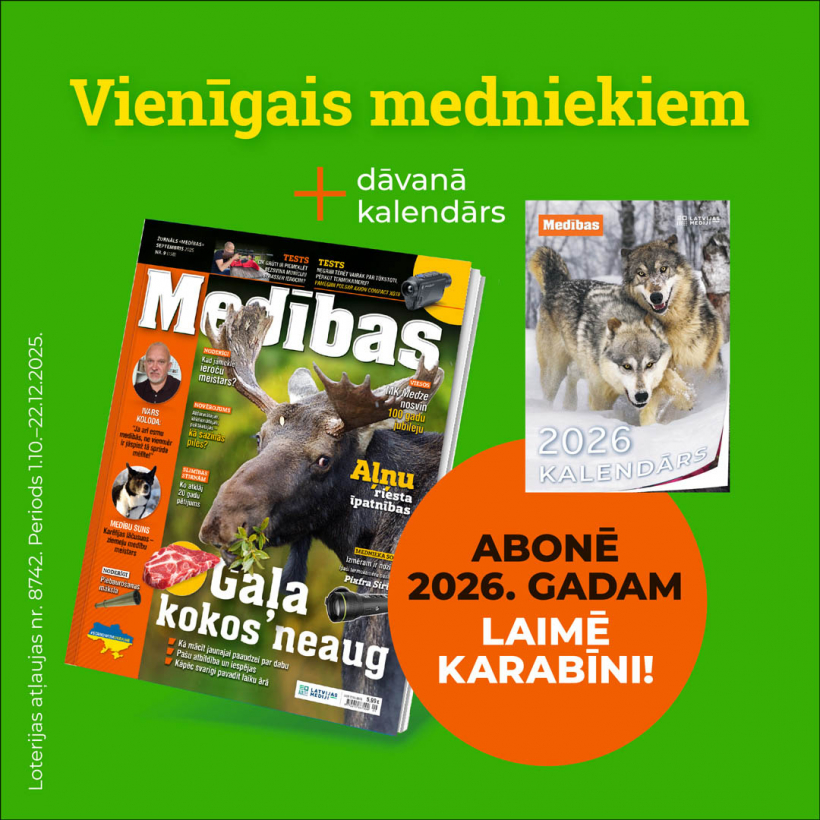 Abonē žurnālu "Medības"!