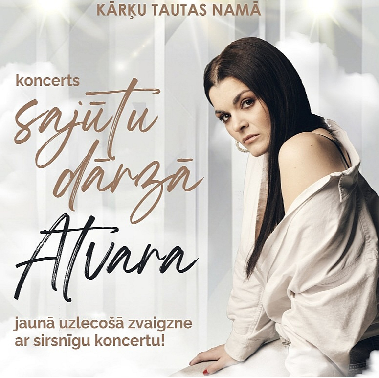 Dziedātājas Atvaras koncerts Kārķos.