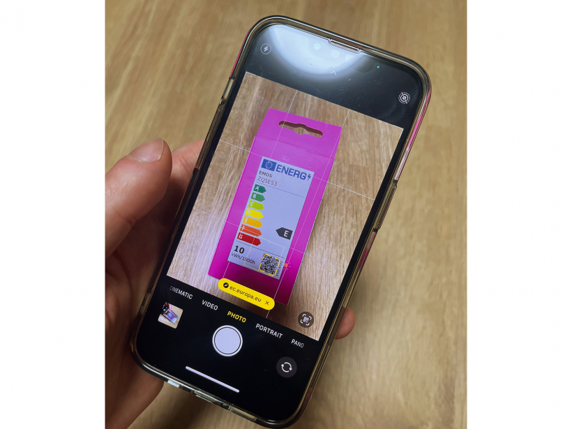 Papildu informāciju var iegūt, noskenējot kvadrātkodu energomarķējumā.