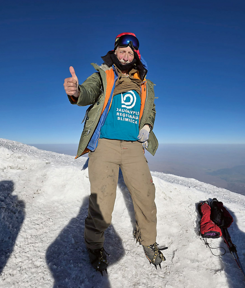 Kāpšana kalnos ir Jāzepa Korsaka vaļasprieks.