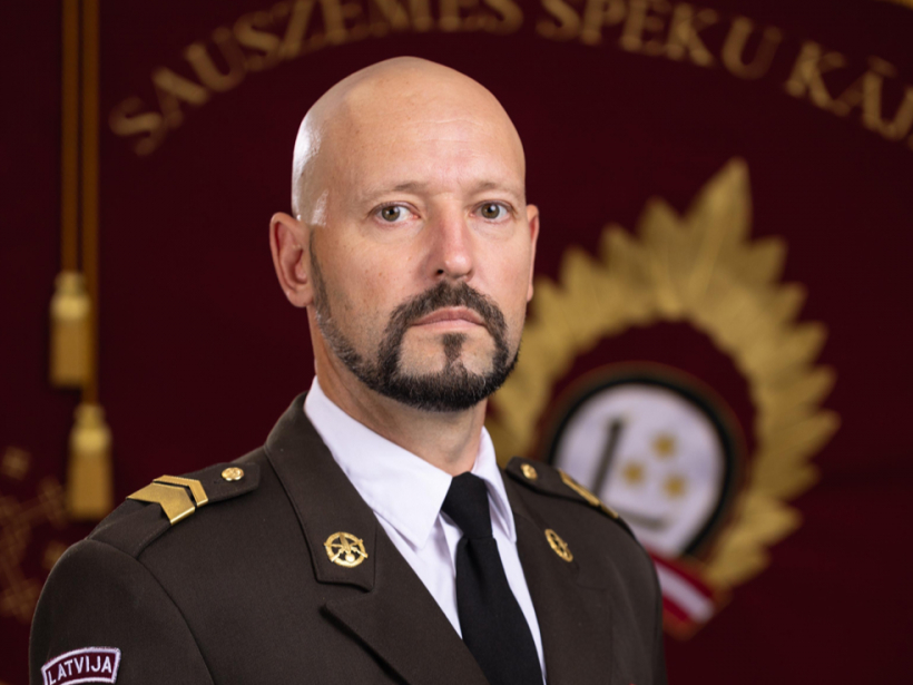 Sauszemes spēku Mehanizētās kājnieku brigādes 1. mehanizētā bataljona virsseržants, štāba virsseržants Ilmārs Rešņa.