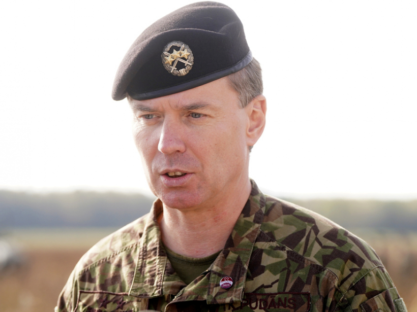 Nacionālo bruņoto spēku komandieris ģenerālmajors Kaspars Pudāns