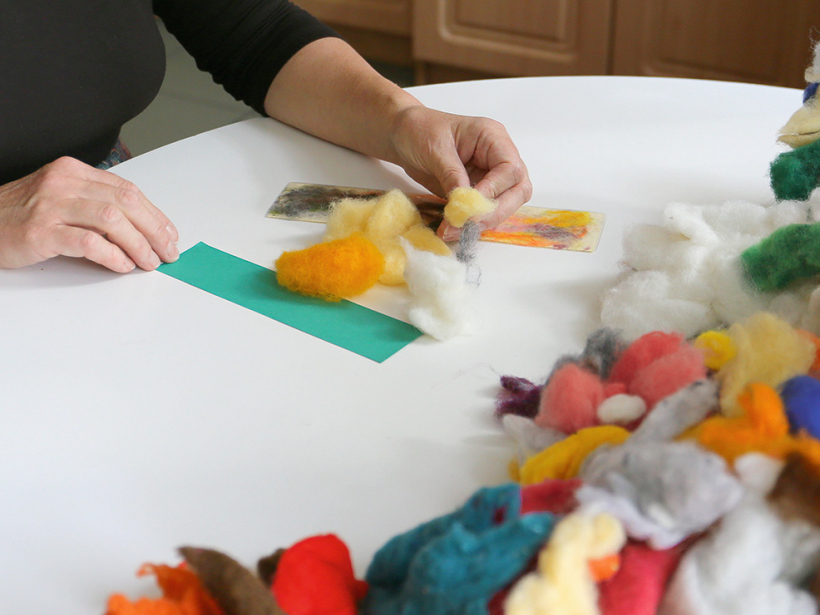 Piemeklē materiālus.