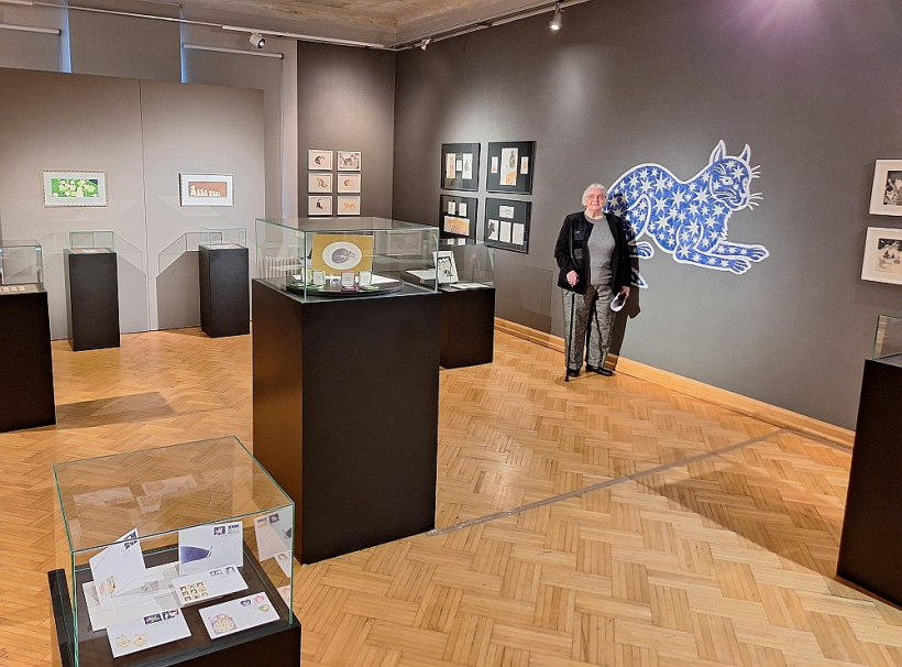 Fragments no Anitas Paegles darbu ekspozīcijas.